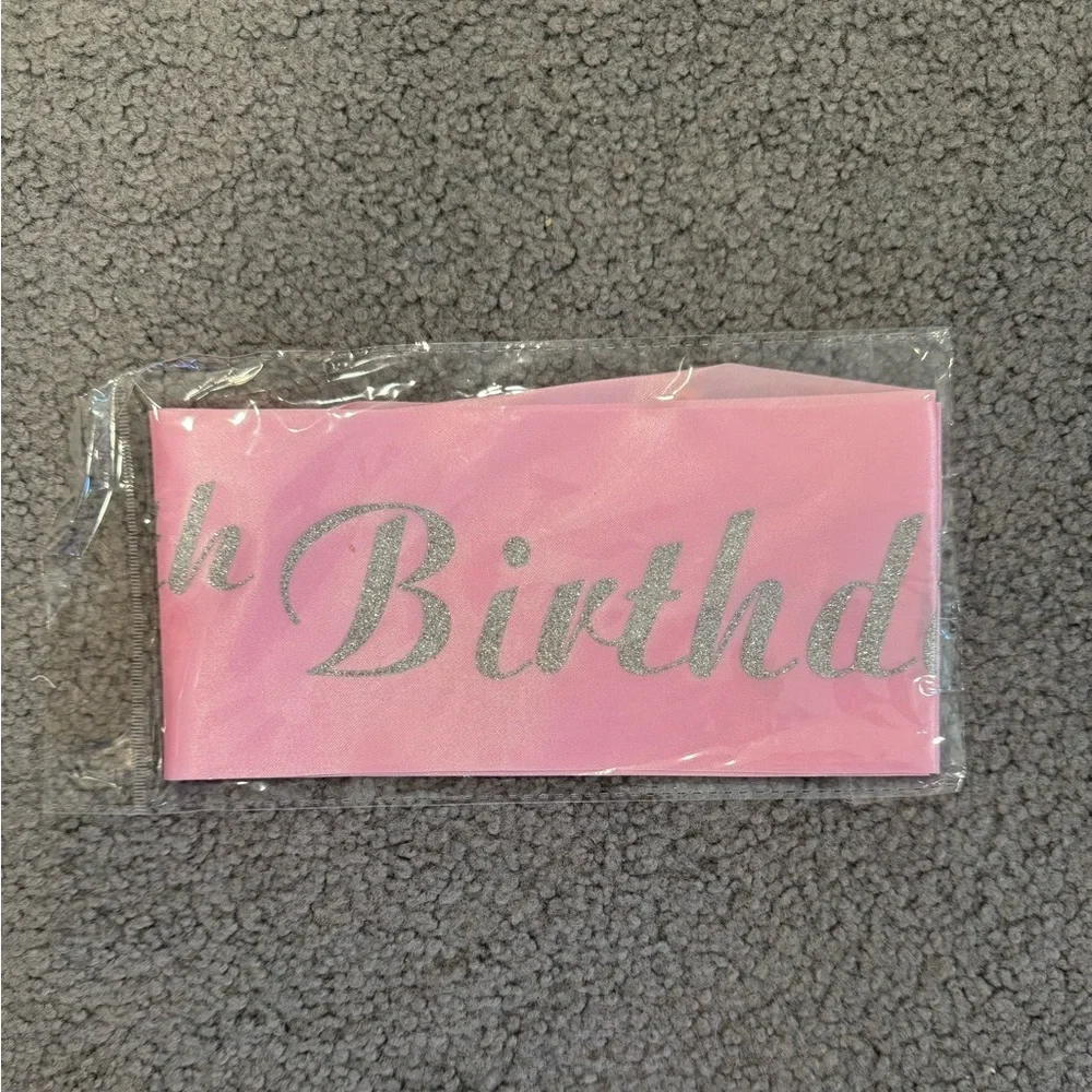 NWT 15th Birthday Party Decorations - Quinceañera Cake Toppers, Crown & Sash
